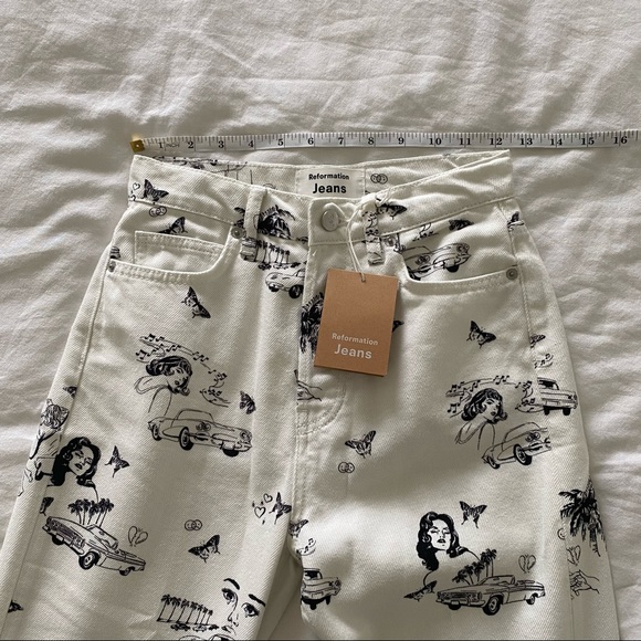 New Reformation Joyride High Rise Straight Jeans Size 24 - Picture 6 of 14